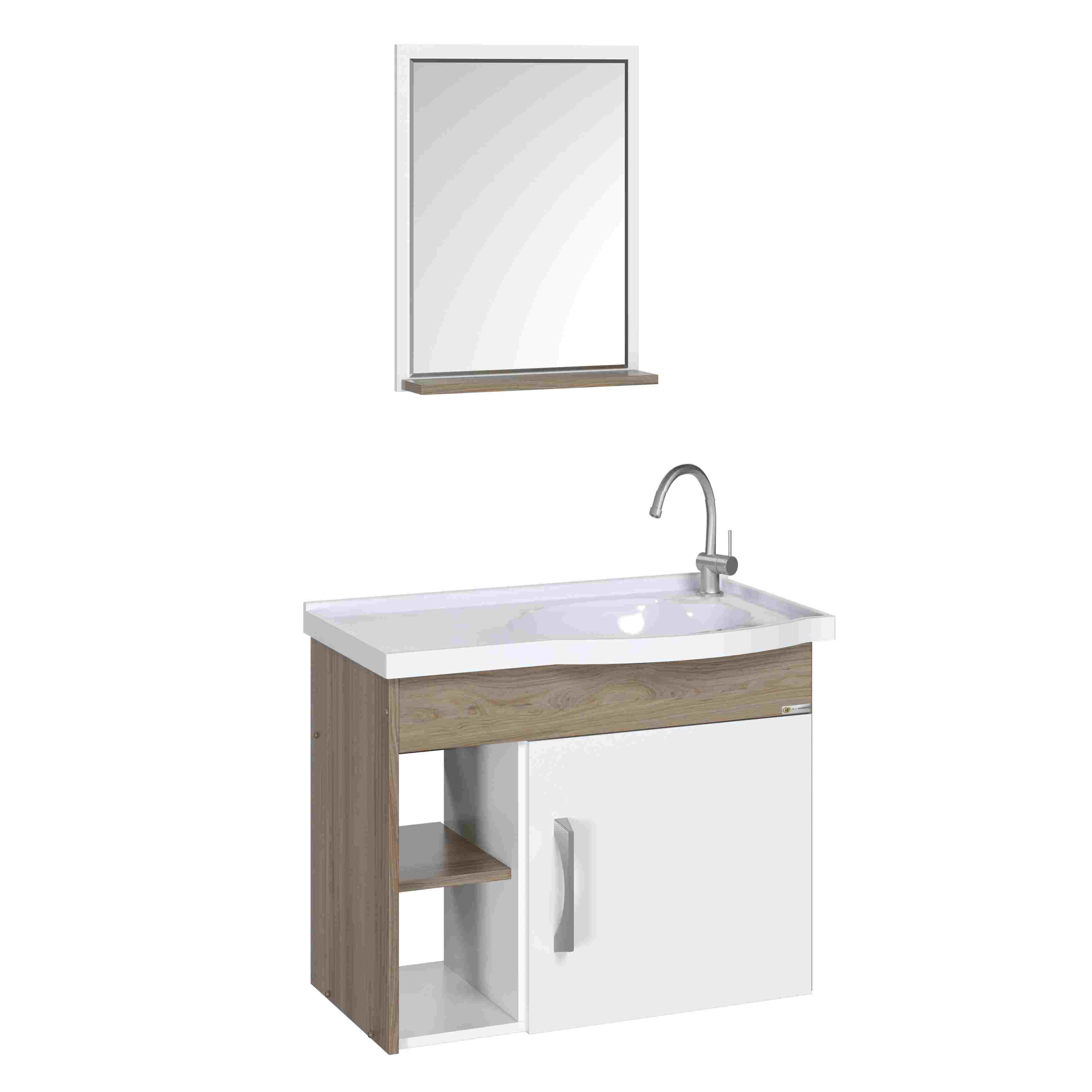 RORATO - KIT TURIM SUSPENSO 2 NICHOS 55,5CM NOGAL/BRANCO